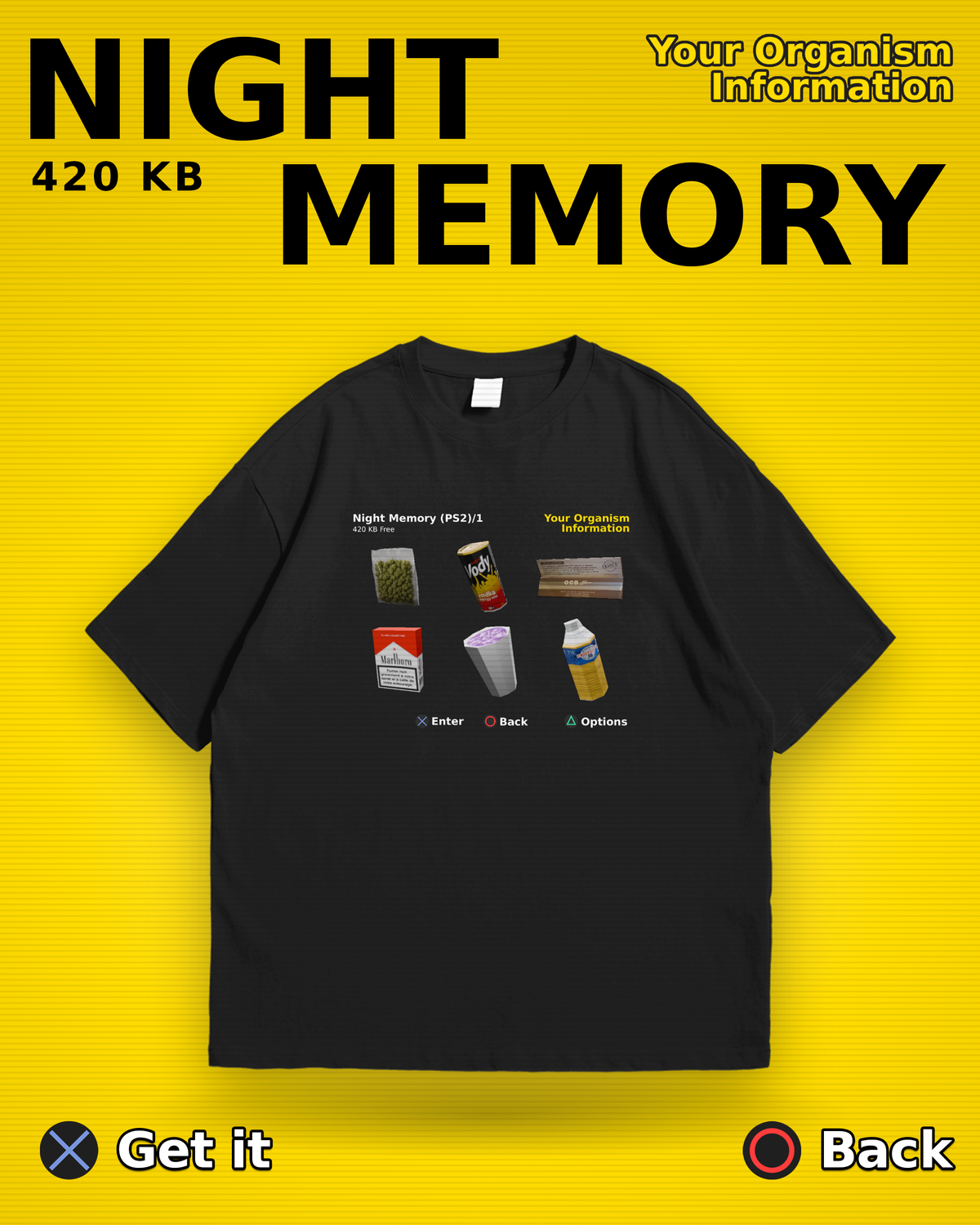 T-shirt Night Memory